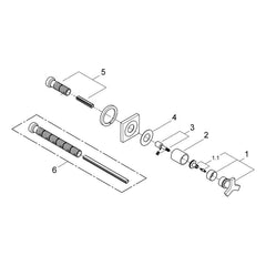 Onderdelentekening Grohe Allure opbouwdeel 2005–2013