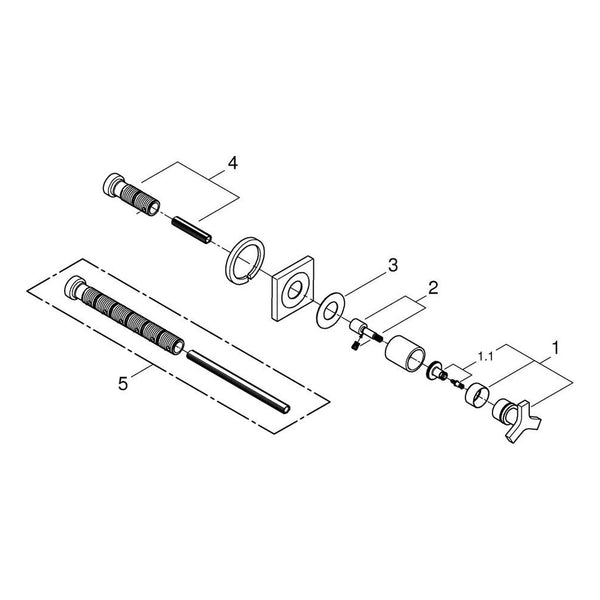 Onderdelentekening Grohe Allure opbouwdeel