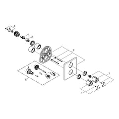 Onderdelentekening Grohe Allure douchethermostaat