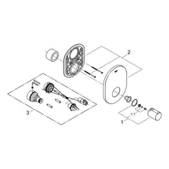 Onderdelentekening Grohe Tenso centraal thermostaat