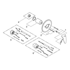 Onderdelentekening Grohe Eurodisc afbouwdeel douchemengkraan