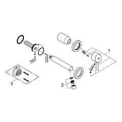 Onderdelentekening Grohe Concetto tweegats wastafelmengkraan S-Size
