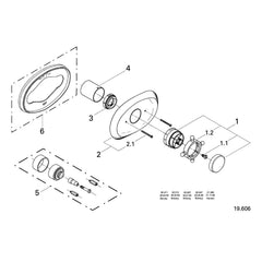 Onderdelentekening Grohe Sinfonia centraalthermostaat