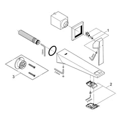 Onderdelentekening Grohe Allure Brilliant tweegats wastafelmengkraan M-Size