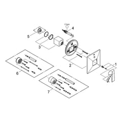 Onderdelentekening Grohe Allure Brilliant badmengkraan