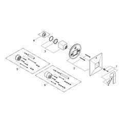 Onderdelentekening Grohe Allure Brilliant afbouwdeel douchemengkraan