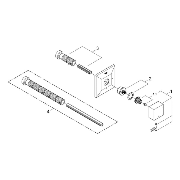 Onderdelentekening Grohe Allure Brilliant opbouwdeel