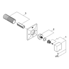 Onderdelentekening Grohe Allure Brilliant drieweg-omstelling
