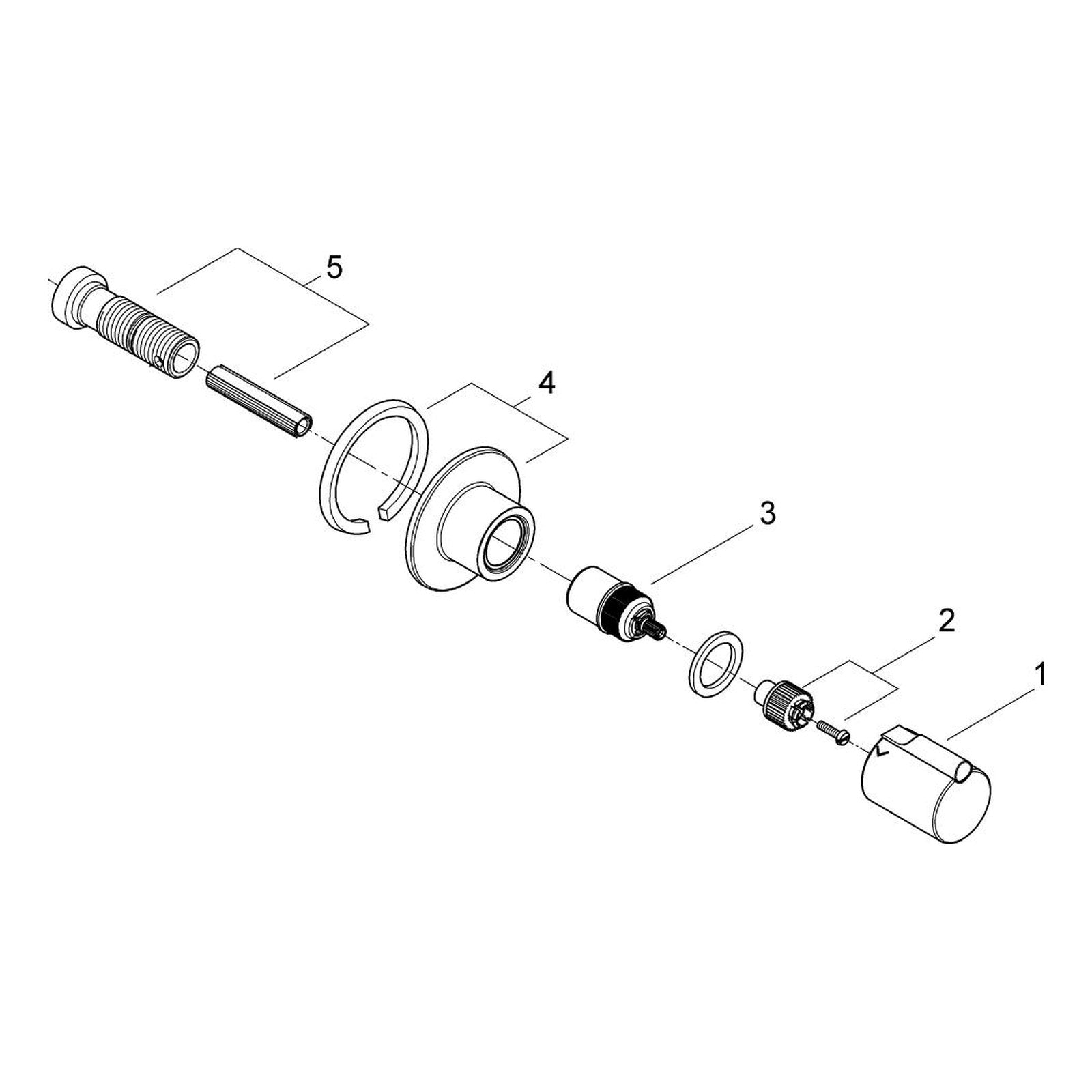Onderdelentekening Grohe Tenso opbouwdeel