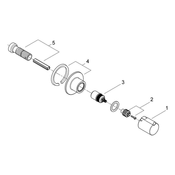 Onderdelentekening Grohe Tenso opbouwdeel
