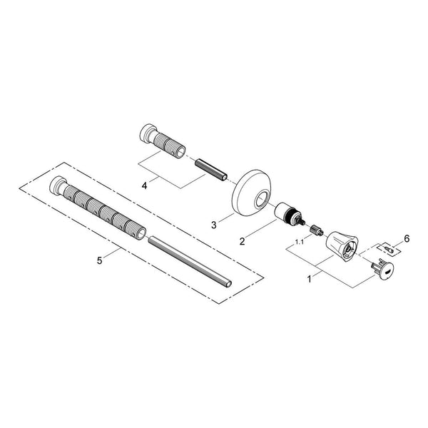 Onderdelentekening Grohe Costa L opbouwdeel