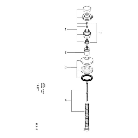 Onderdelentekening Grohe Supra opbouwdeel