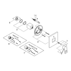 Onderdelentekening Grohe Eurocube badmengkraan