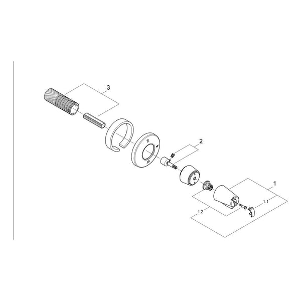 Onderdelentekening Grohe Chiara 2-weg omstelling