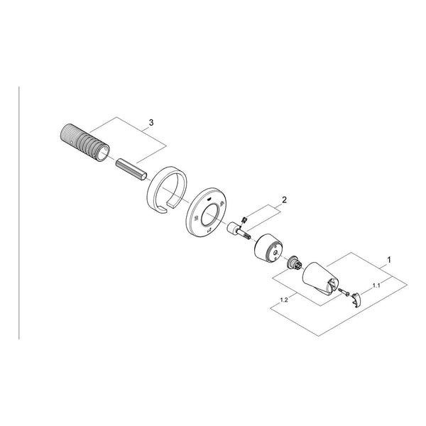 Onderdelentekening Grohe Chiara drieweg-omstelling