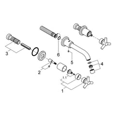 Onderdelentekening Grohe Atrio driegats Wastafelmengkraan S-Size 2008–2012