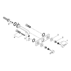 Onderdelentekening Grohe Allure driegats wastafelmengkraan M-Size