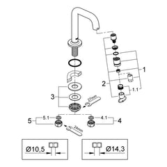 Onderdelentekening Grohe Universal toiletkraan