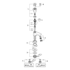 Onderdelentekening Grohe Costa L toiletkraan