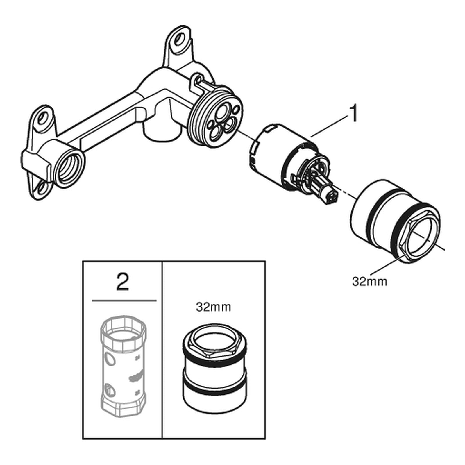 Onderdelentekening Grohe eenhendelmengkraan 1/2