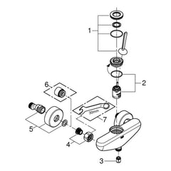 Onderdelentekening Grohe Eurodisc Joy douchemengkraan
