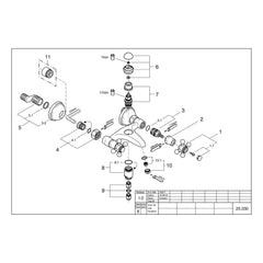 Onderdelentekening Grohe Sinfonia badmengkraan 2000–2008