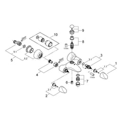 Onderdelentekening Grohe Aria badmengkraan
