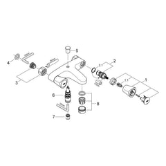 Onderdelentekening Grohe Costa S badmengkraan 2007–2008