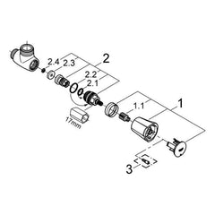 Onderdelentekening Grohe Costa L tapkraan 1/2