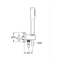 Maattekening Grohe Euphoria Cosmopolitan Stick doucheset 1 straal