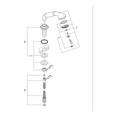 Onderdelentekening Grohe Sinfonia 50 doucheset 1 straal 2000–2008