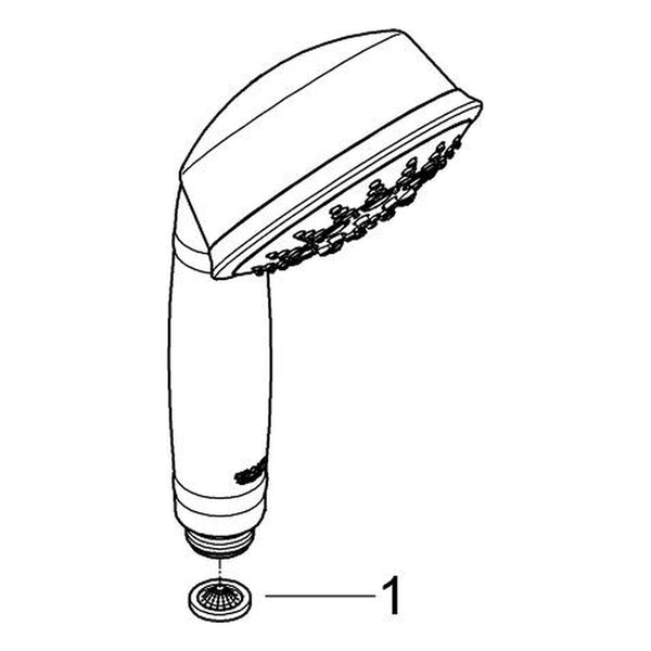 Onderdelentekening Grohe Relexa Rustic 100 handdouche 5 stralen