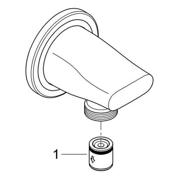 Onderdelentekening Grohe Veris wandaansluitbocht
