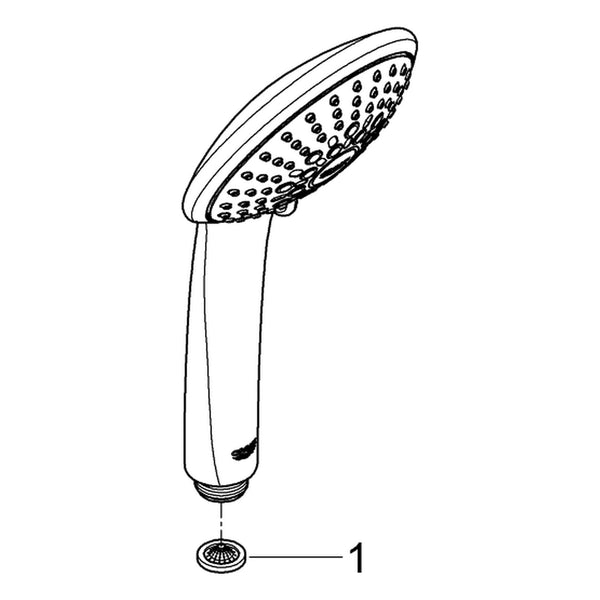 Onderdelentekening Grohe Euphoria 110 Champagne handdouche 3 straalsoorten
