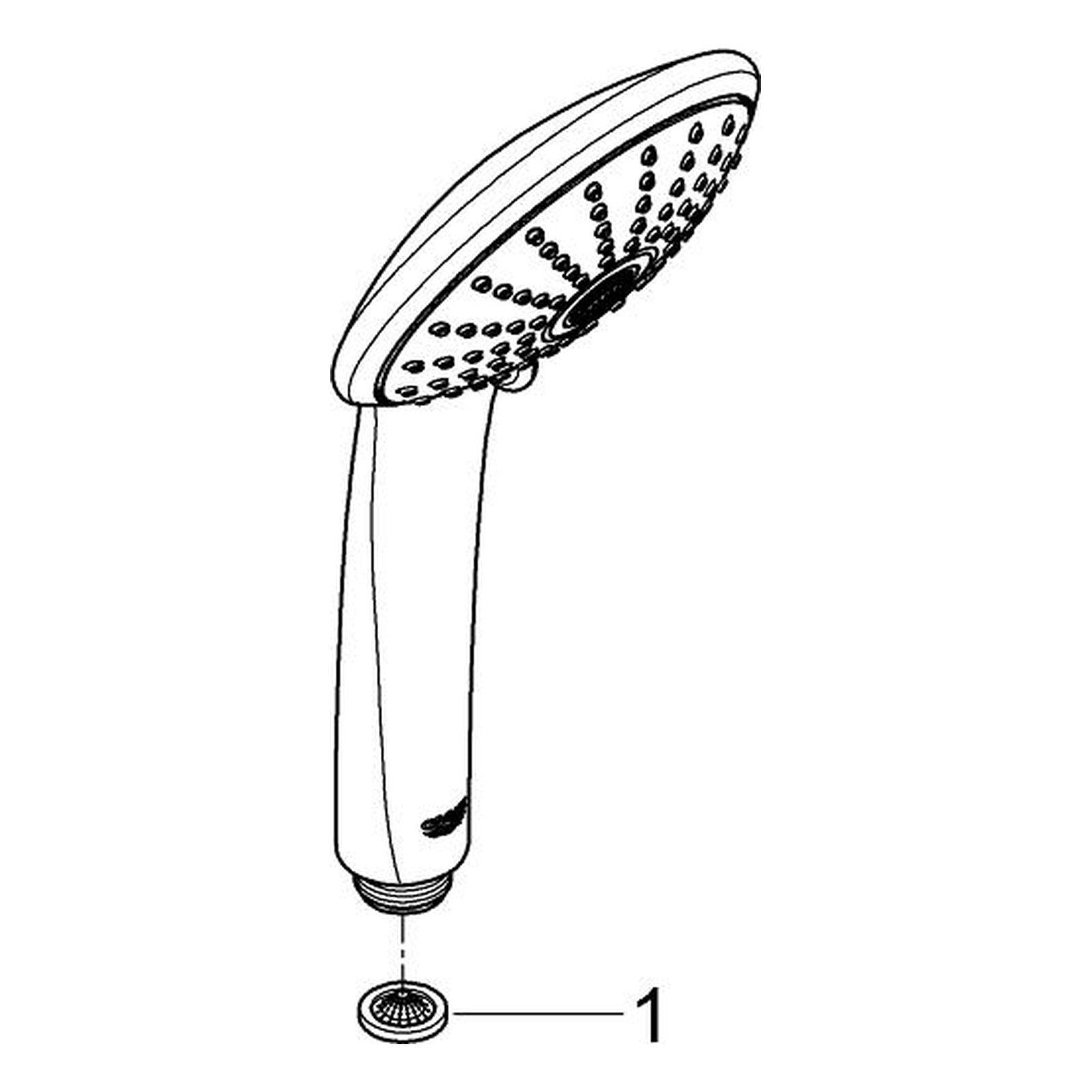Onderdelentekening Grohe Euphoria 110 Pure handdouche 3 straalsoorten