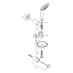 Onderdelentekening Grohe Euphoria 110 Duo doucheset 2 straalsoorten