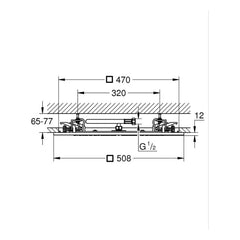 Maattekening Grohe Rainshower F-Series 20