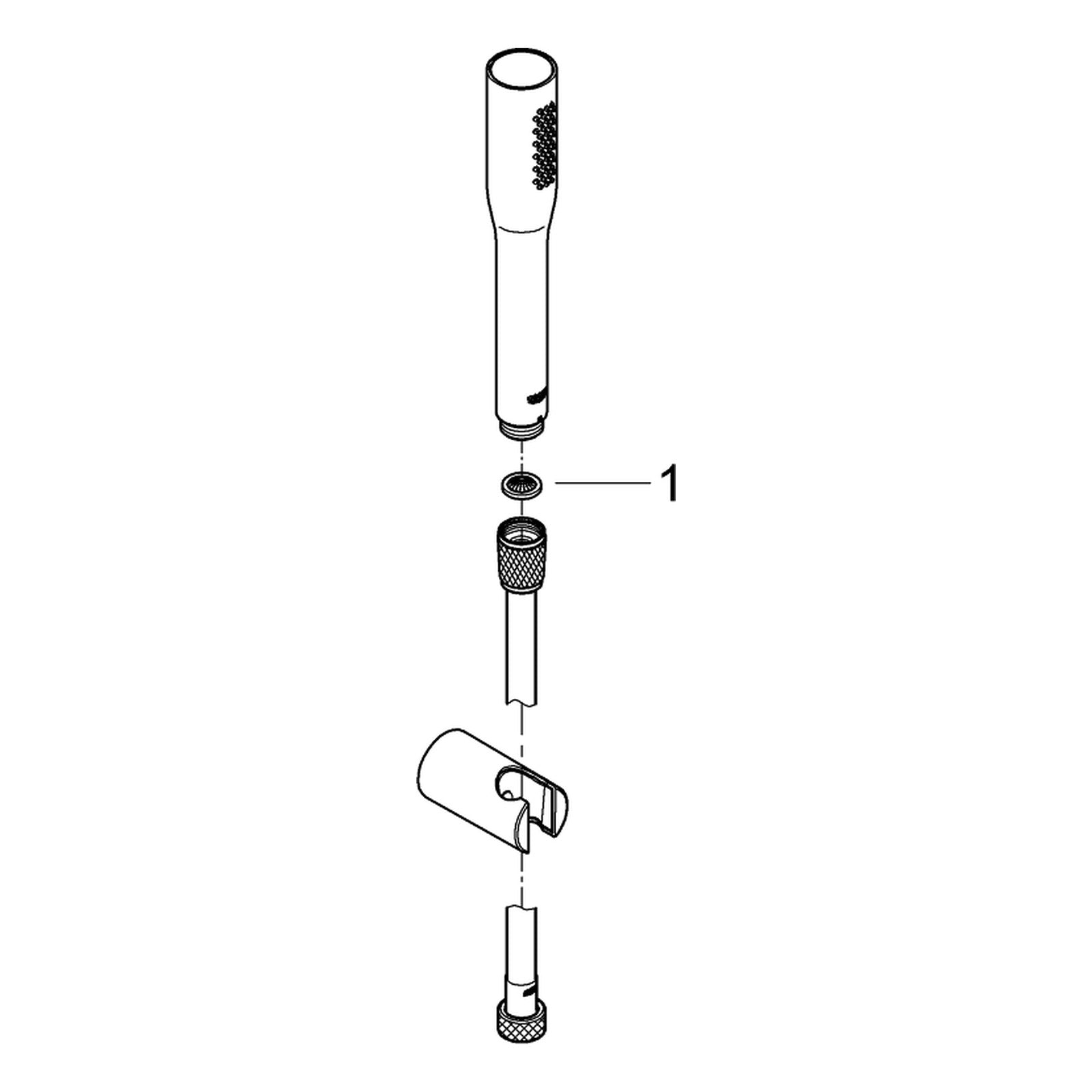 Onderdelentekening Grohe Euphoria Cosmopolitan Stick doucheset 1 straal