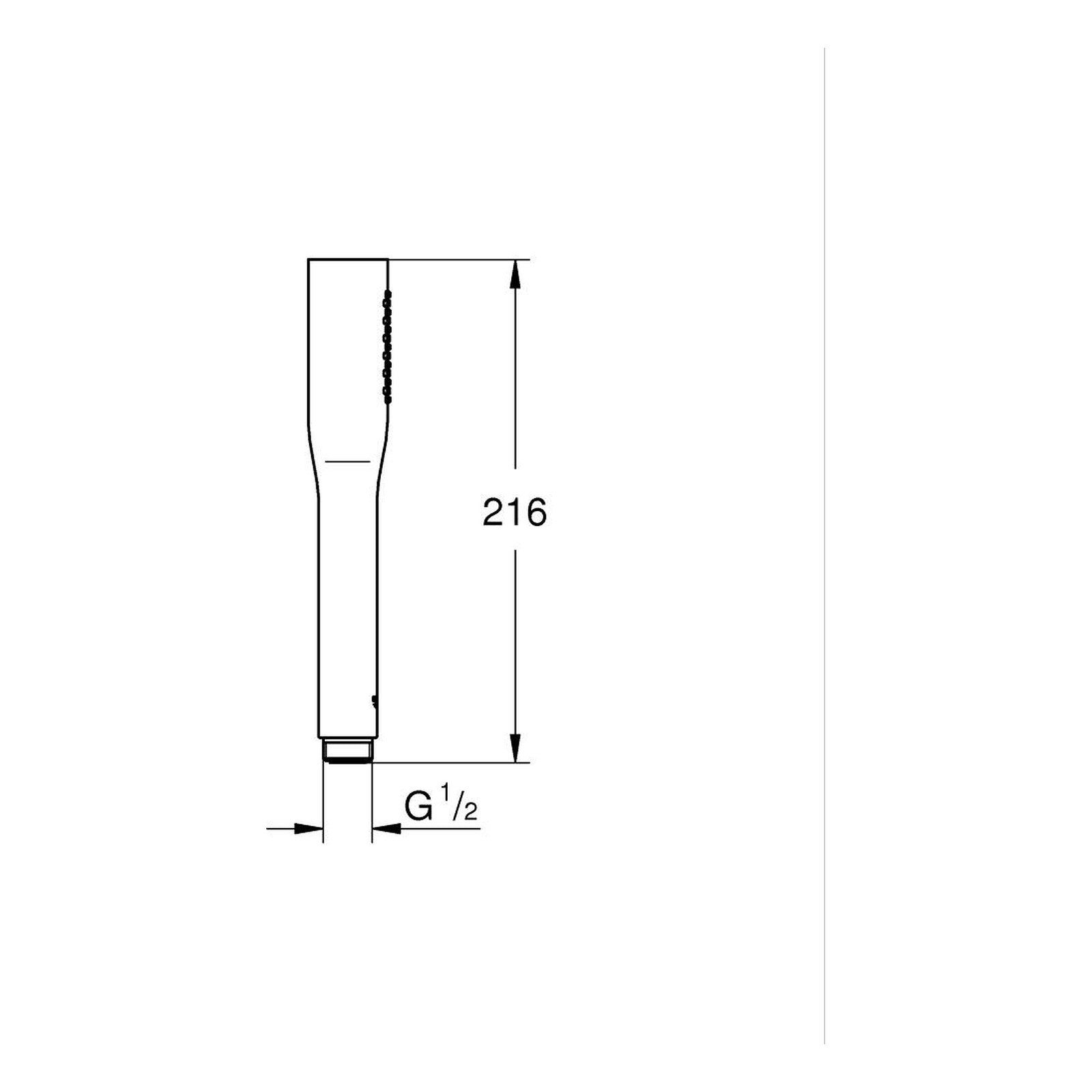 Maattekening Grohe Euphoria Cosmopolitan Stick handdouche 1 straalsoort
