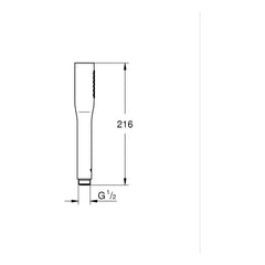 Maattekening Grohe Euphoria Cosmopolitan Stick handdouche 1 straalsoort