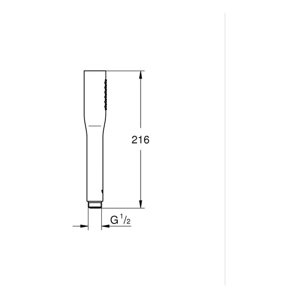 Maattekening Grohe Euphoria Cosmopolitan Stick handdouche 1 straalsoort