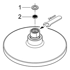 Onderdelentekening Grohe Euphoria Cosmopolitan 180 hoofddouche 1 straalsoort
