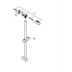 Onderdelentekening Grohe Tempesta Cosmopolitan glijstang, 600 mm