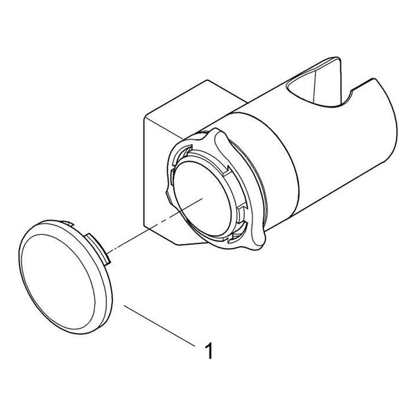 Onderdelentekening Grohe Tempesta wanddouchehouder