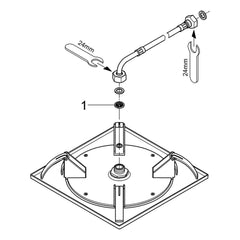 Onderdelentekening Grohe Rainshower Allure 230 plafonddouche 1 straalsoort 2011–2018