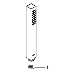Onderdelentekening Grohe Euphoria Cube+ Stick handdouche 1 straalsoort