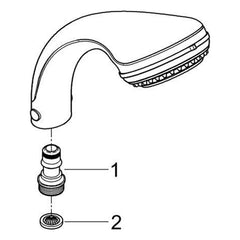 Onderdelentekening Grohe Relexa Plus 80 Champagne handdouche 2 straalsoorten