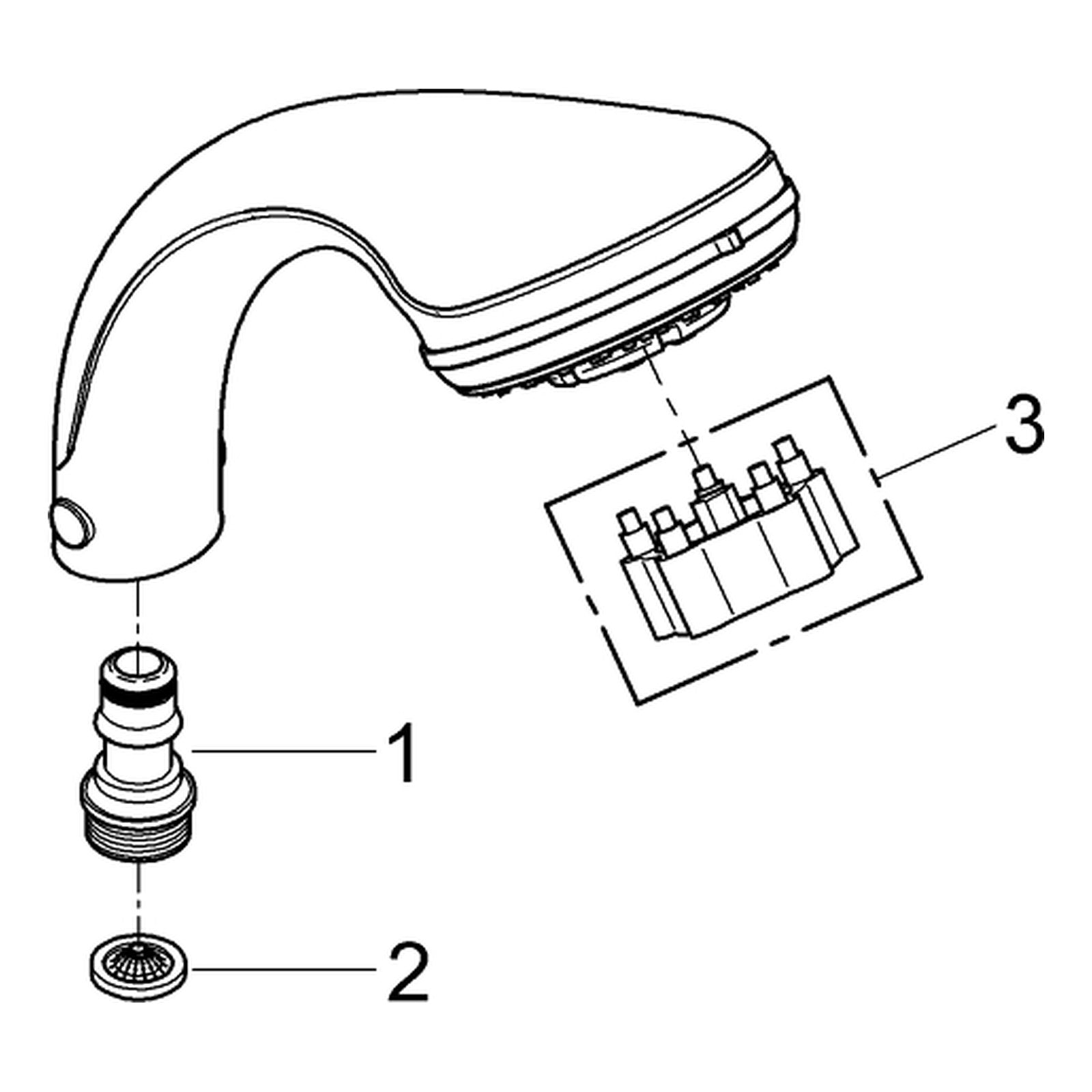 Onderdelentekening Grohe Relexa Plus 80 Pulsator handdouche 2 straalsoorten