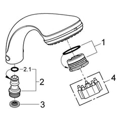 Onderdelentekening Grohe Relexa Plus 80 Top 4 handdouche 4 straalsoorten
