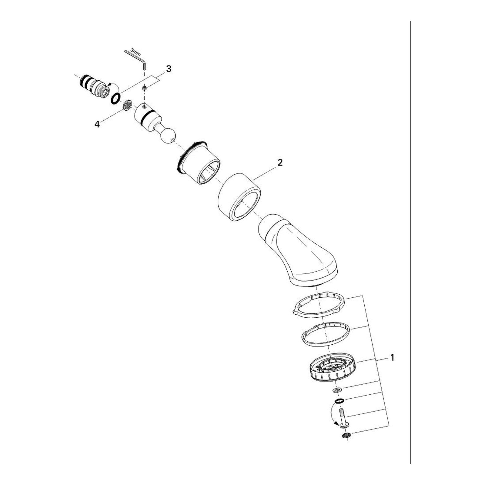 Onderdelentekening Grohe Relexa Plus 80 Dual hoofddouche 2 straalsoorten